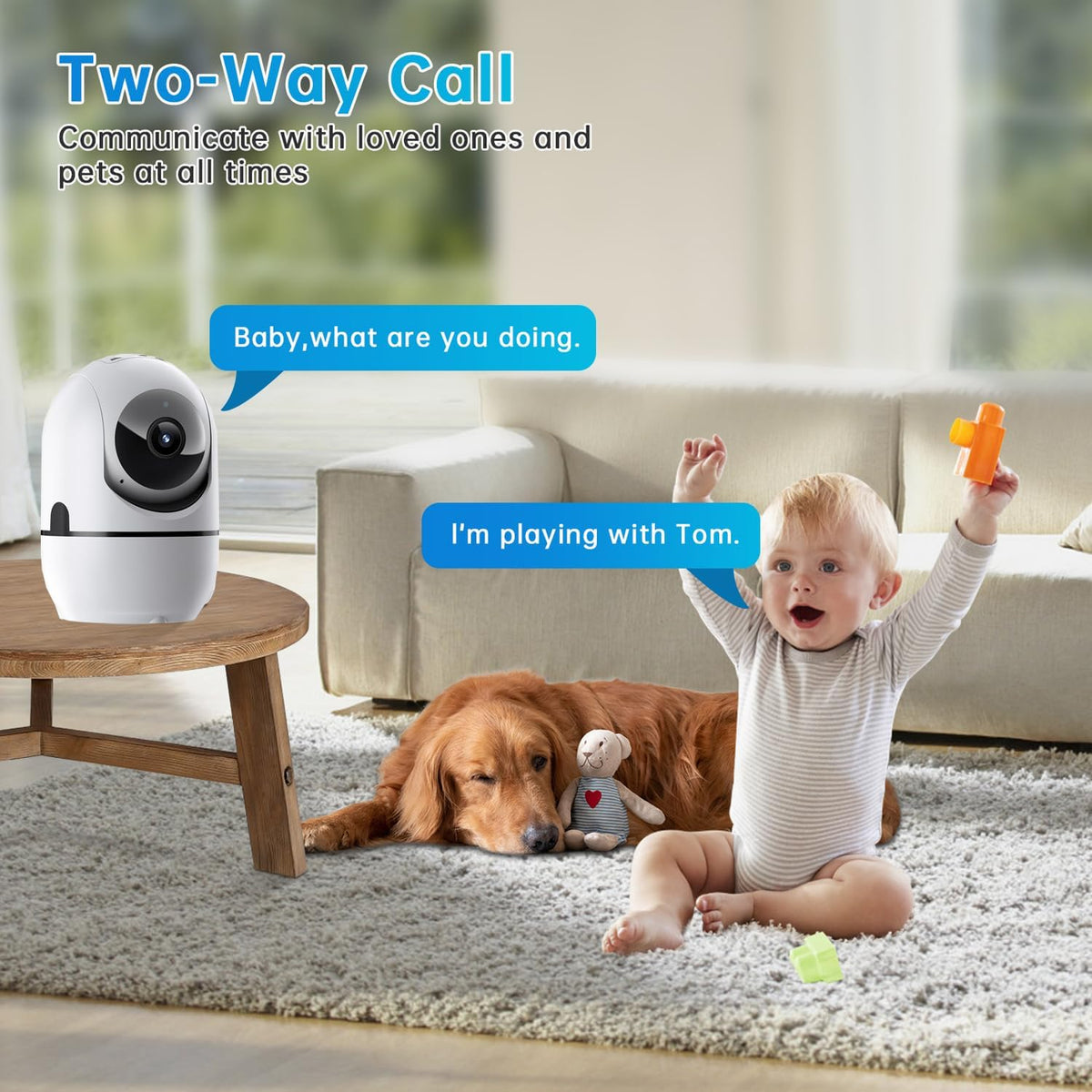 Pan/Tilt Indoor Security Camera, 5G&2.4G WiFi Indoor Cameras Wireless for Home Security