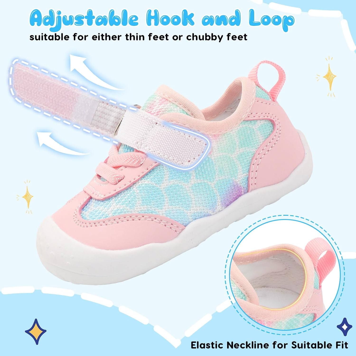 Scurtain Baby Shoes Boy Girl First Walking Shoe Infant Crib Breathable Sneakers Lightweight