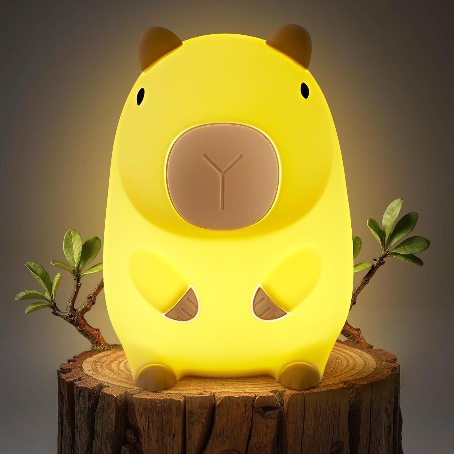 Capybara Night Light for Kids, Cute Capybara Lamp Silicone Baby Nursery Night Lamp, Dimmable