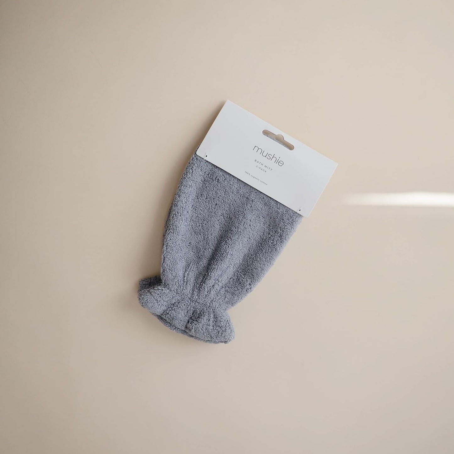 mushie Baby Bath Mitt | Organic Cotton | Pack of 2 (Tradewinds)