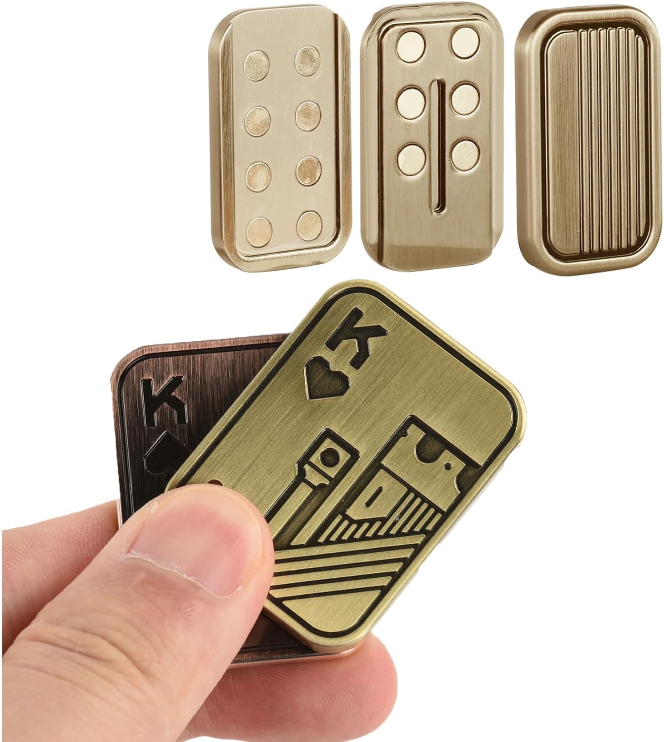 2 Pack EDC Metal Fidget Slider Toys- Stress Relief Toy Metal Slider Fidget Office Desk Toys for