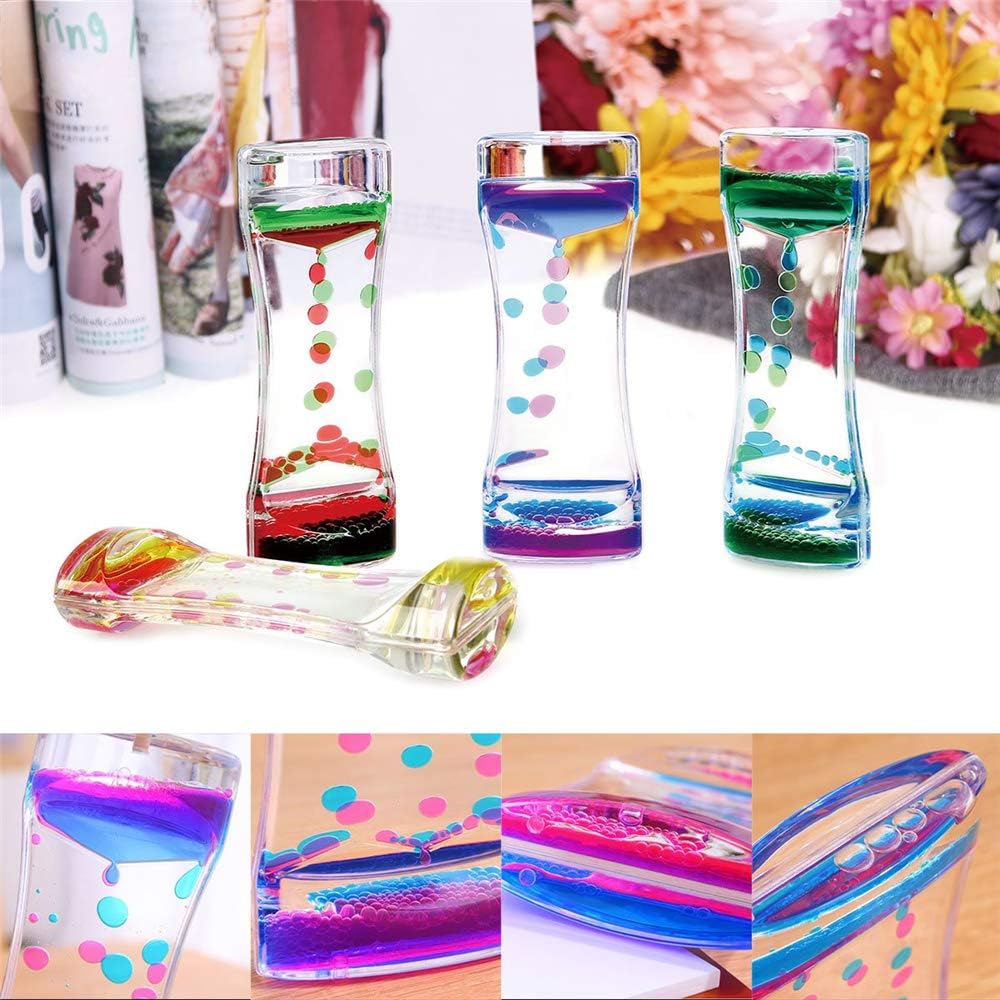 Liquid Motion Bubbler for Kids and Adults Pack of 10 Great Rainbow Series Liquid Bubbler Timer