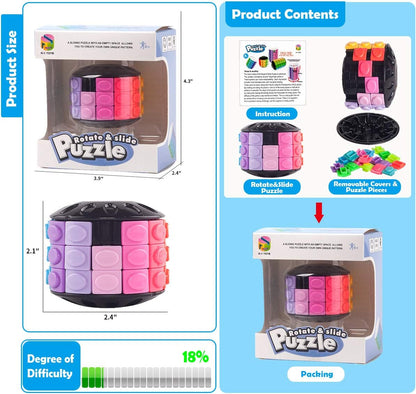 R.Y.TOYS Rotate and Slide Puzzle-Design Patent,Fidget Toys(Restore Order/Create Patterns) 12