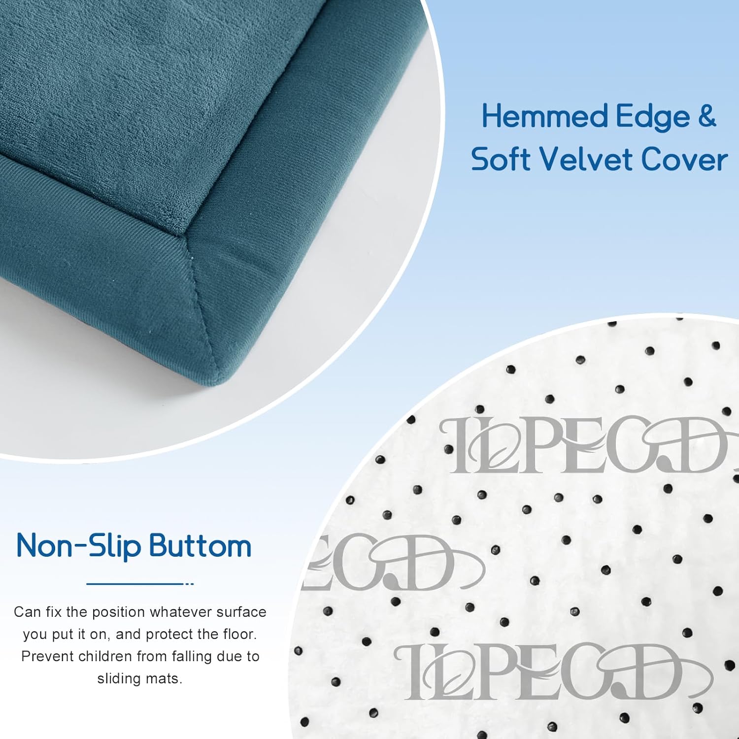 Baby Play Mat 1.2" Thick Memory Foam Nursery Rug Area Rug, 6’7” X 6’7” Yoga Mat Playmat Crawling
