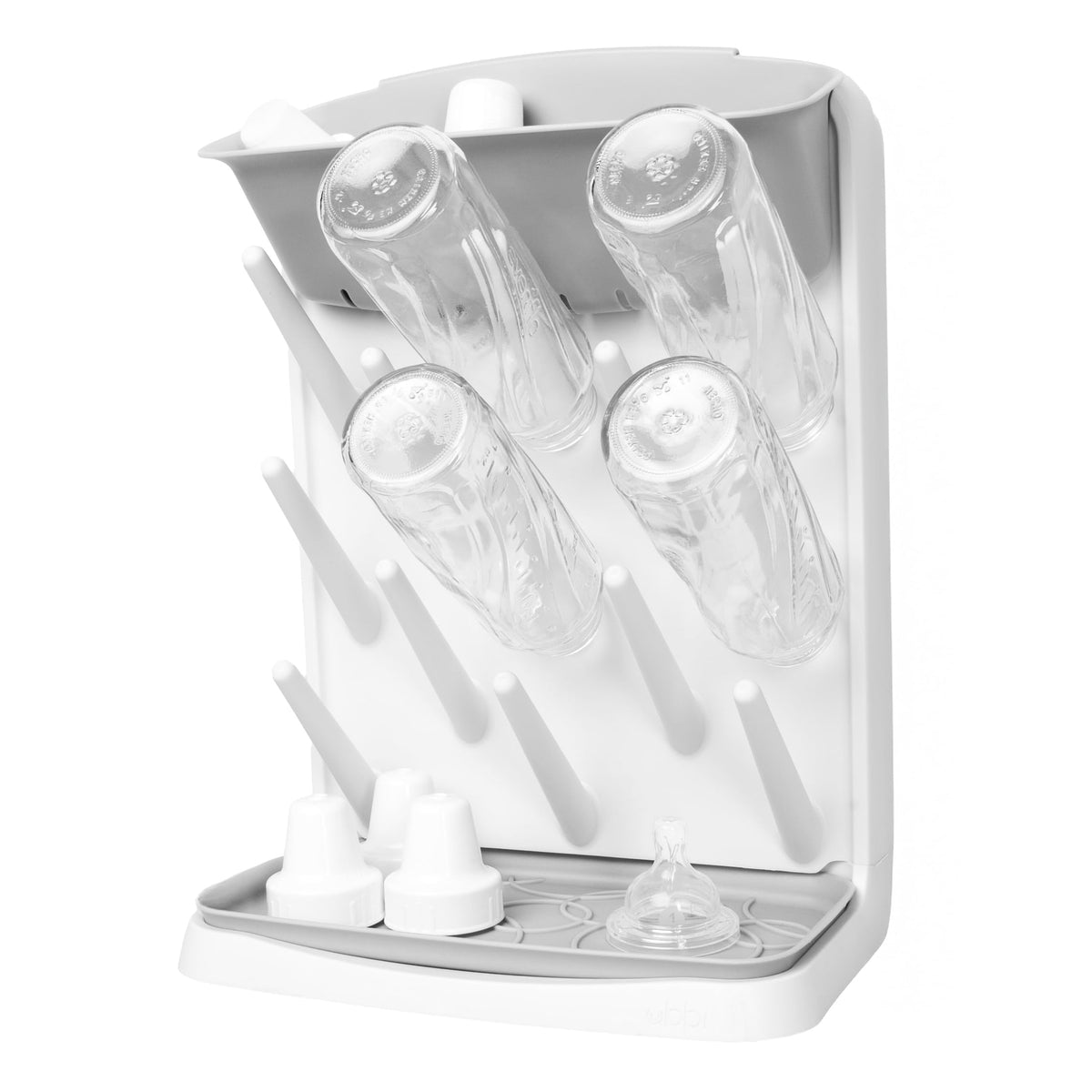 Ubbi Vertical Baby Bottle Drying Rack, Space Saving Countertop Bottle Dryer