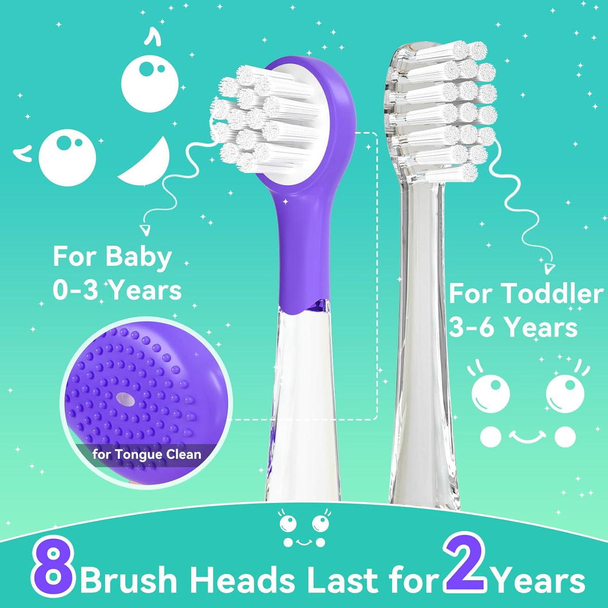 SEAGO Kids Electric Toothbrushes Rechargeable, Toddler Electric Toothbrush with Magnetic Charging