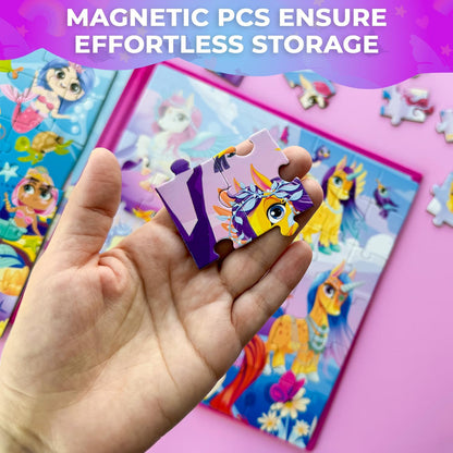 QUOKKA Magnetic Puzzles for Kids Ages 4-6 - 2x48 Travel Puzzle Games for Toddlers 3-5 Years Old
