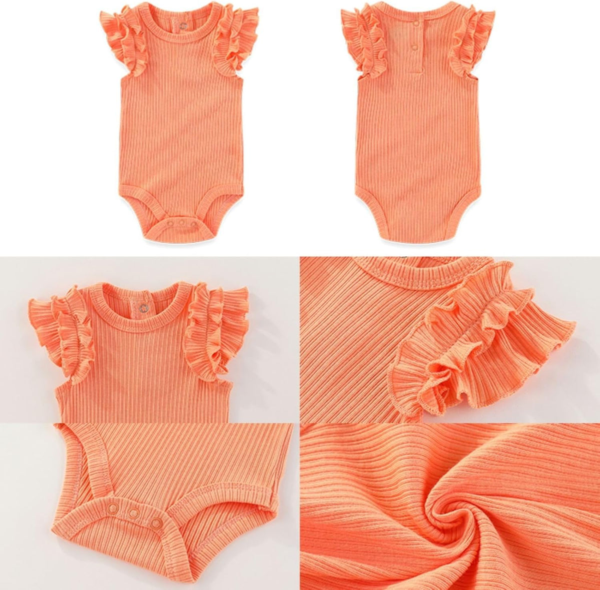 Four Seasons Baby Boy Girl Bodysuits 5-Pack Cotton Comfort Short Sleeve Baby Clothes Soft Infant