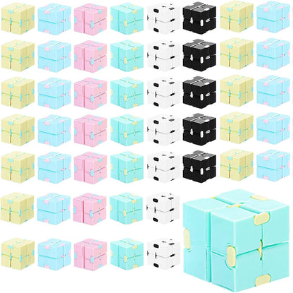 48 Pcs Cube Sensory Toy Handheld Infinite Cube Flipping Hand Cube Desk Gift Portable Blocks for