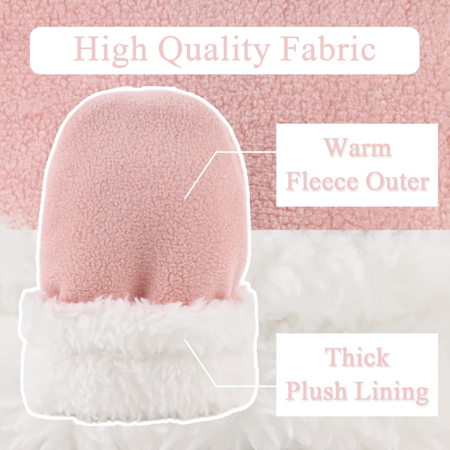 Zsedrut No Scratch Baby Mittens Toddler Infant Fleece Lined Gloves Winter Warm Mitten for Baby Boys