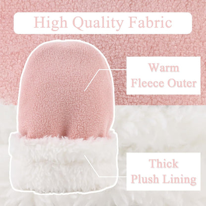 Zsedrut No Scratch Baby Mittens Toddler Infant Fleece Lined Gloves Winter Warm Mitten for Baby Boys
