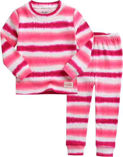 VAENAIT BABY 12M-12Y Toddler Kids Boys Girls 100% Cotton Marbling Tiedye Sung Fit Sleepwear Pajamas