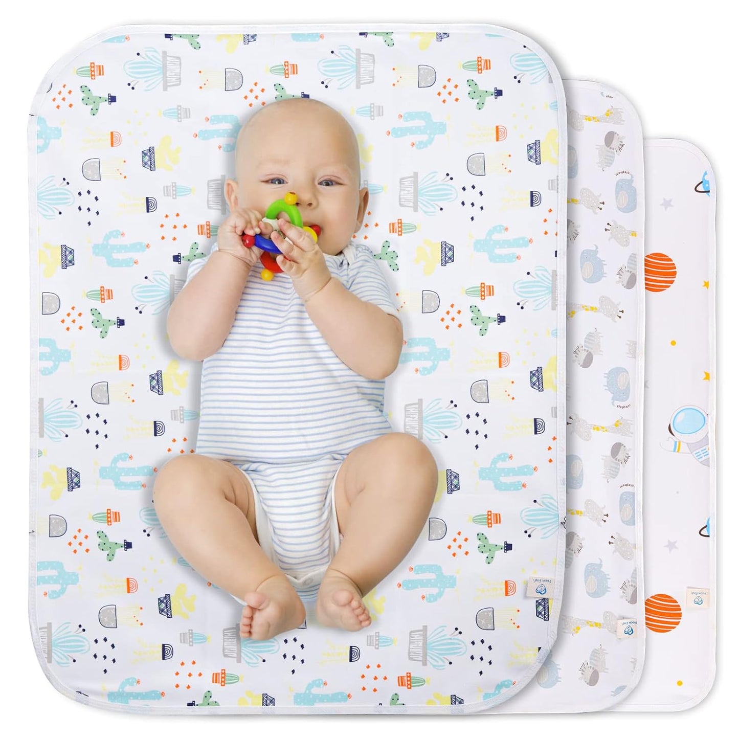 Baby Diaper Changing Pad Waterproof Portable Changing Pad 3 Pack Washable Mattress Pad Reusable