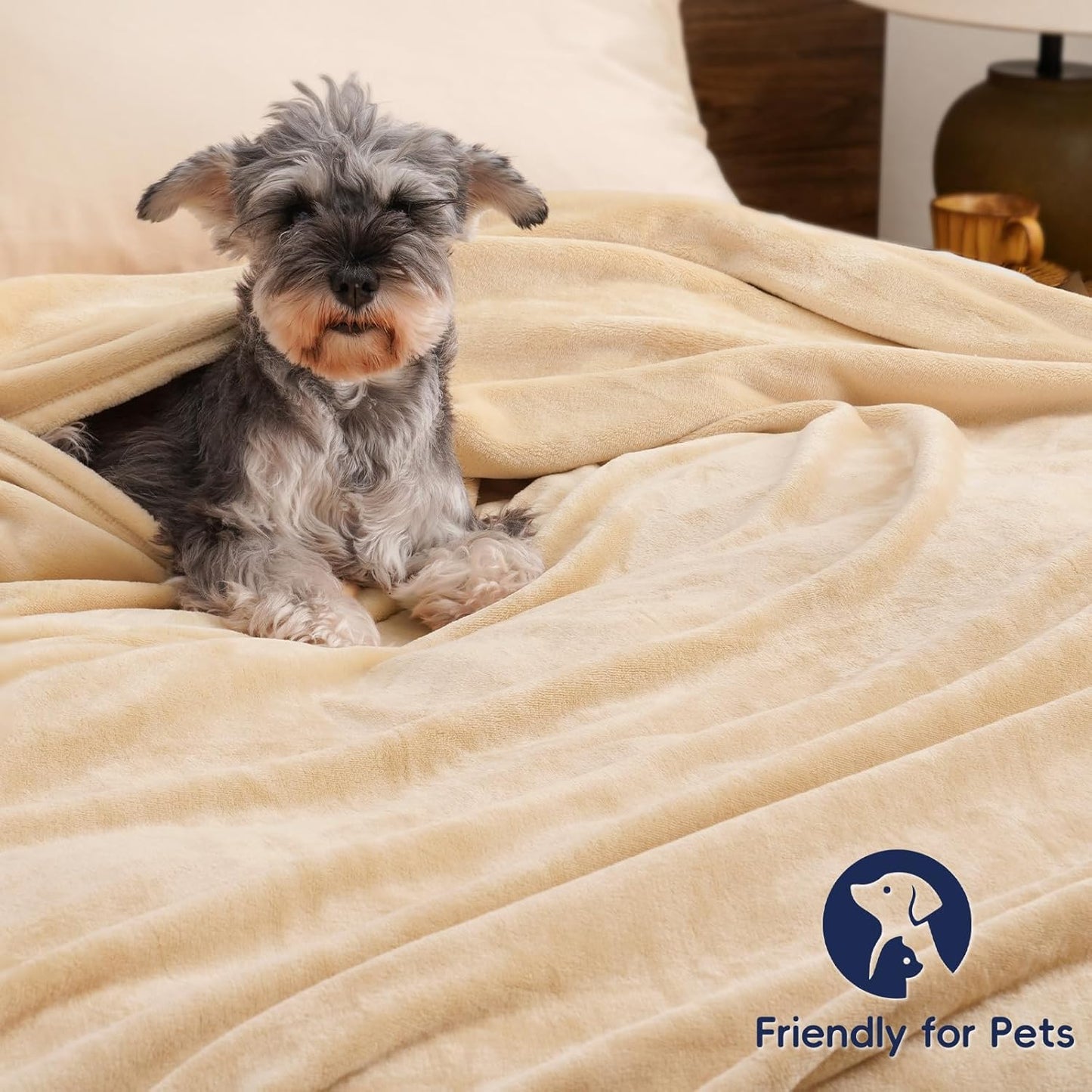 PHF Ultra Soft Fleece Blanket King Size, No Shed No Pilling Luxury Plush Cozy 300GSM Lightweight