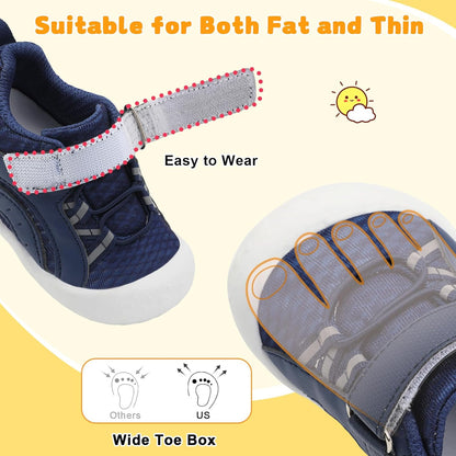 FEETCITY Wide Baby Shoes Boys Girls Baby Barefoot Shoes Breathable Infant Walking Shoe Crib Sock