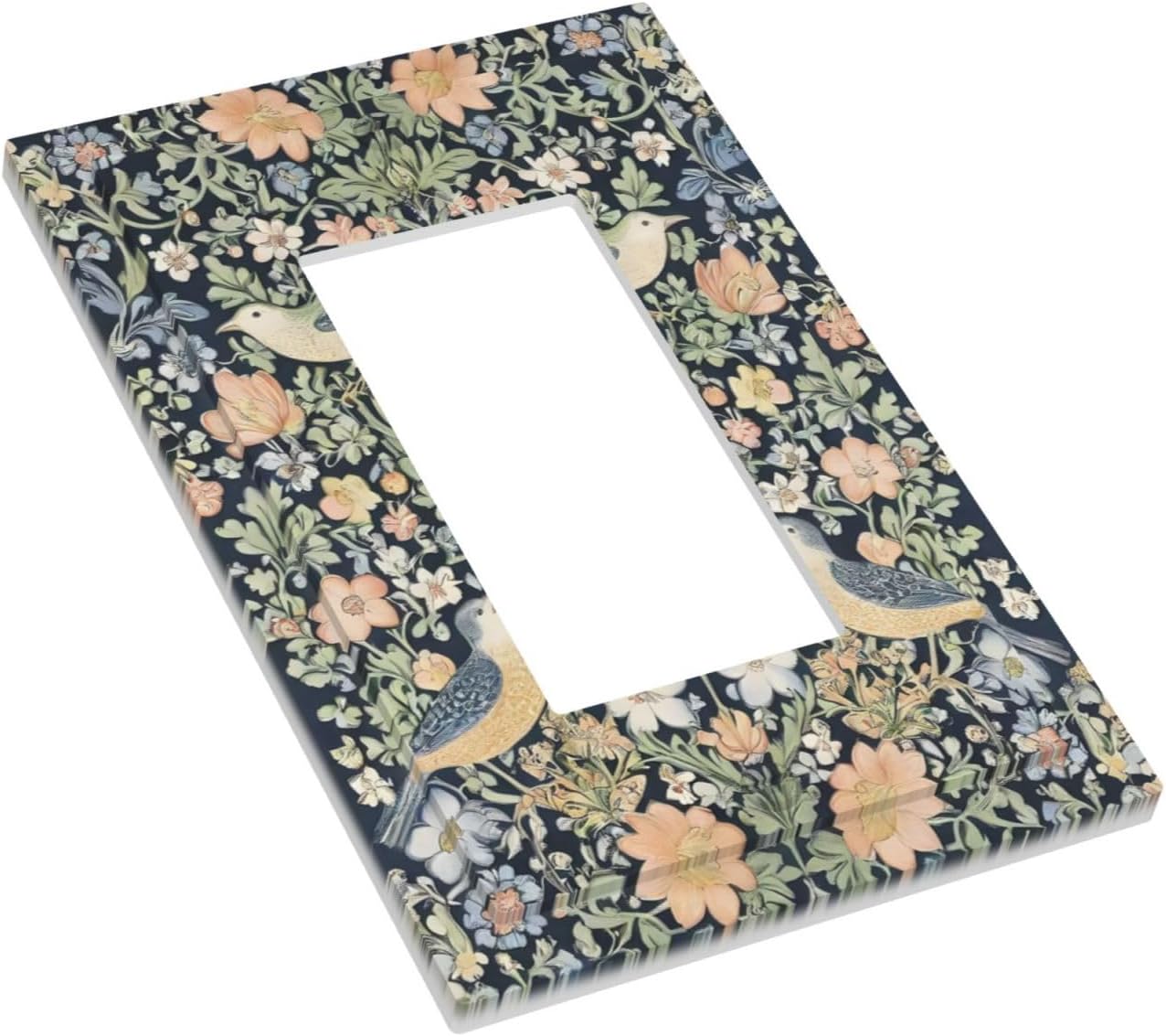 Decorative Outlet Covers Rustic Morris Birds Green Leaf Flower 1 Gang Single Decora GFCI Device