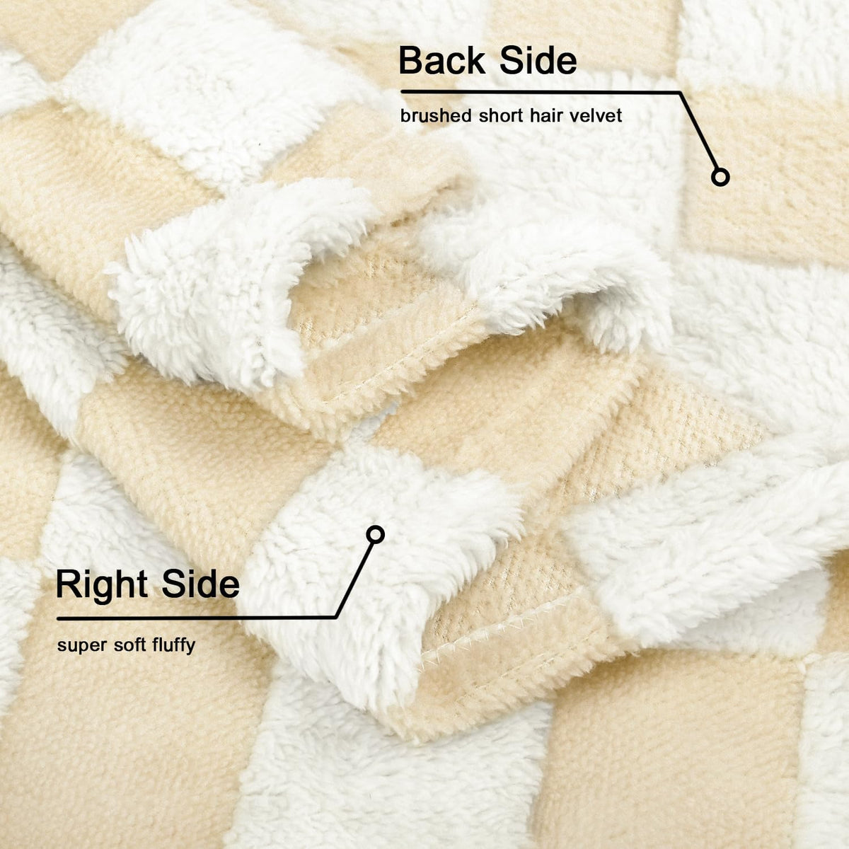 HOMRITAR Baby Blanket for Unisex Soft Cozy Reversible Checkerboard Toddler Blankets, Fluffy Fuzzy