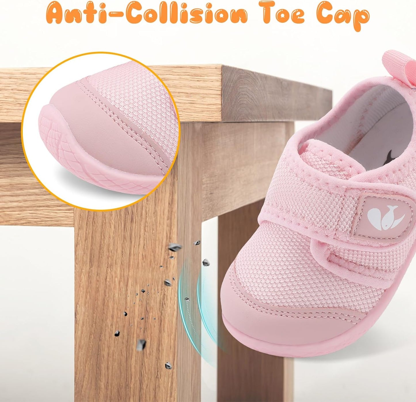 FEETCITY Baby First Walking Shoes Boys Girls Infant Sneakers Crib Shoes Breathable Lightweight Slip