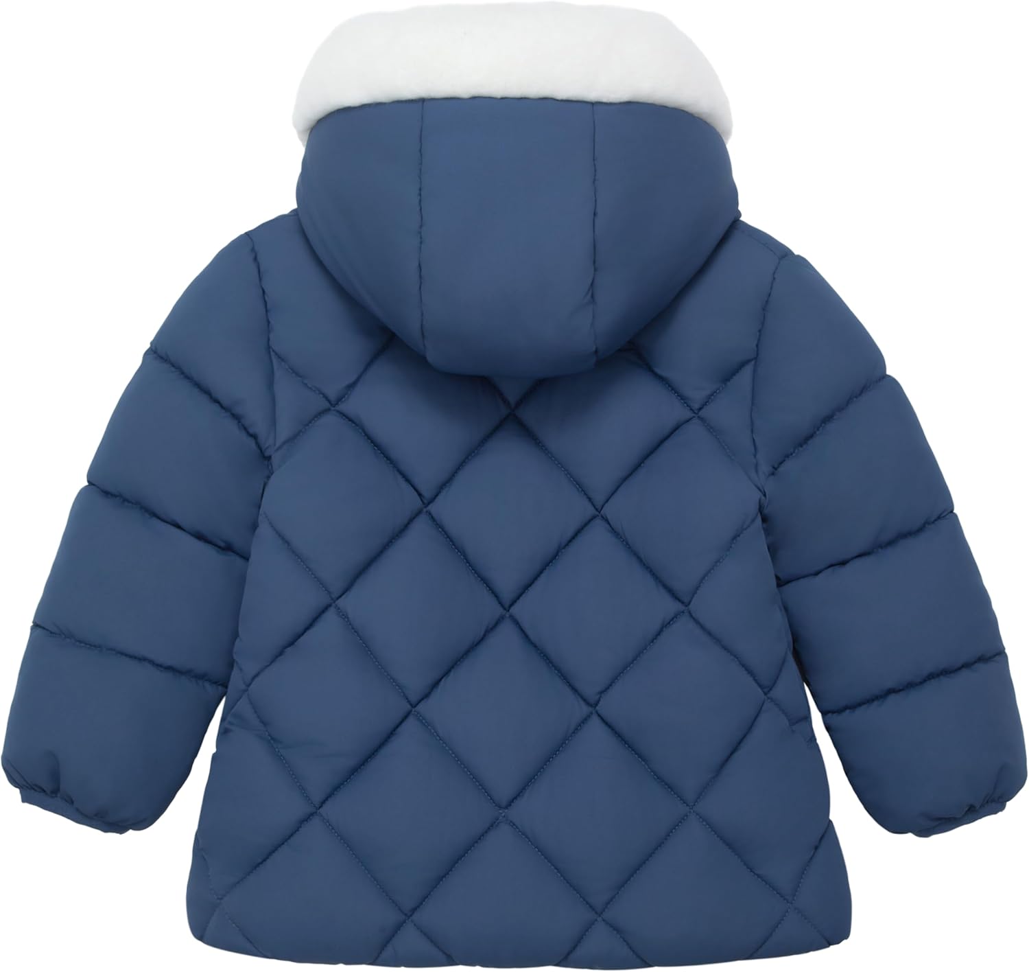 Rokka&Rolla Baby Girls' Water-Resistant Puffer Jacket Hooded Winter Coat with Soft Mini Fur Lining