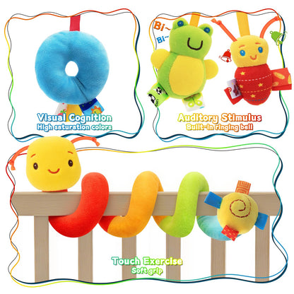 FPVERA Spiral Car Seat Toys for Babies 0-12 Months