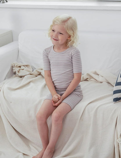 AVAUMA Stripe Pattern Baby Boys Girls Pajama Set Kids Toddler Snug fit Ribbed Sleepwear pjs for