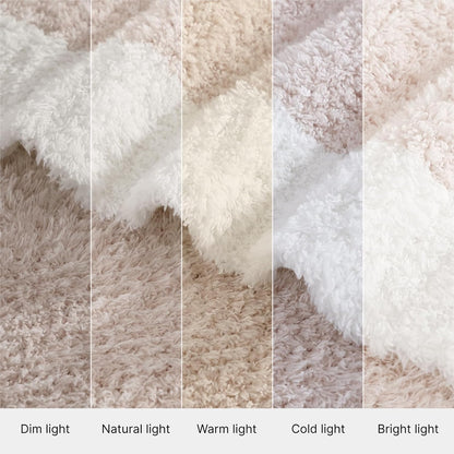 WRENSONGE Throw Blanket Cationic Dyeing Taupe Soft Cozy Fluffy Warm Hand Made Throw Blankets for