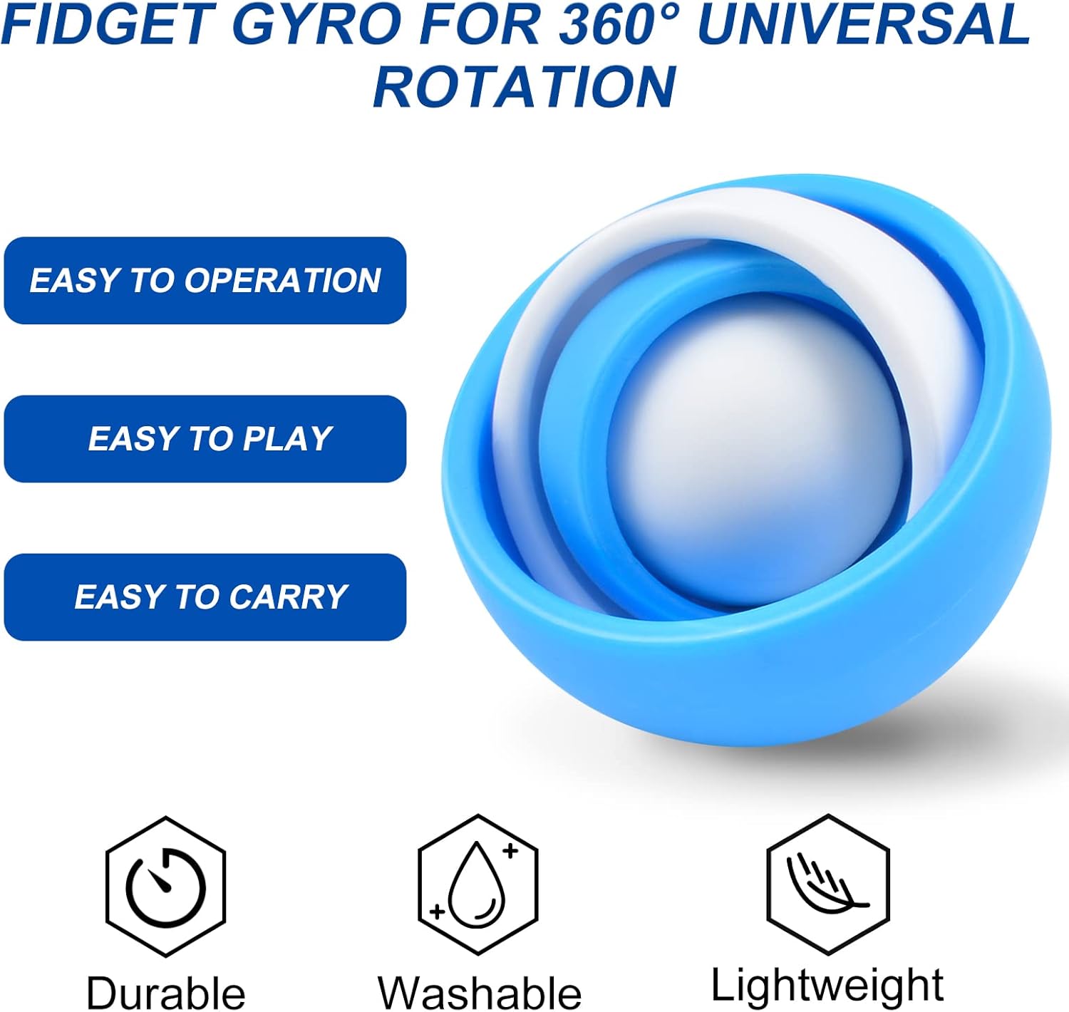 Fidget Toys for Kids, Fidget Gyro for Adults, Gifts for Boys Girls Teens Kids Christmas New Year