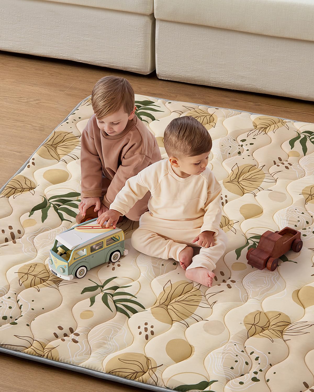 Blissful Diary Baby Play Mats for Floor, 50x50 Playpen Mat, Thicken Cushioning Padding Foam