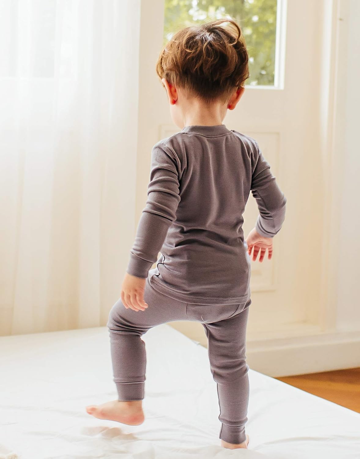 VAENAIT 6M-12Y Toddler Toddler Kids Toddler Girls Boys Soft Comfy Modal Tencel Solid Raglan