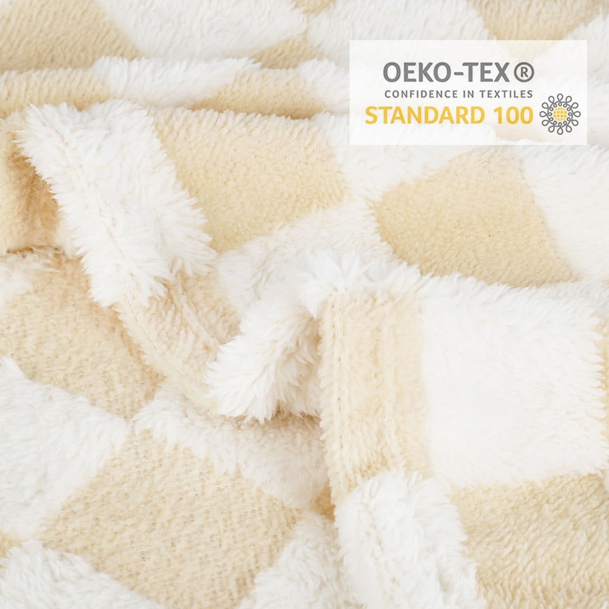HOMRITAR Baby Blanket for Unisex Soft Cozy Reversible Checkerboard Toddler Blankets, Fluffy Fuzzy