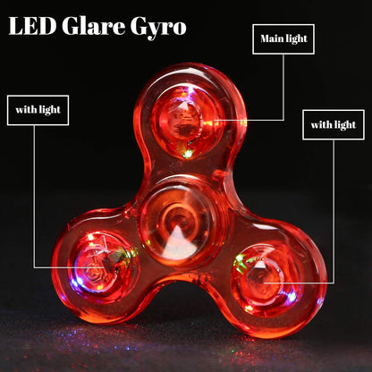 SCIONE LED Fidget Spinners, Light Up Sensory Fidget Toys for Kids, Glow in The Dark Toys for Kids