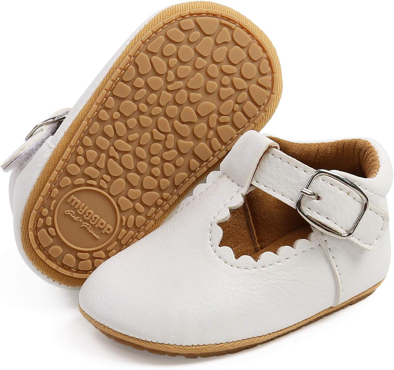 SOFMUO Baby Boys Girls High Top Ankle PU Leather Sneakers Soft Rubber Sole Infant Moccasins Newborn