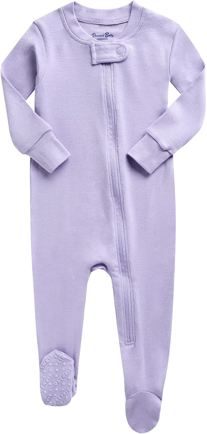 VAENAIT BABY Infant Toddler Boys Girls Footed One-Piece Sleep and Play Premium Modal Pajamas 1-2