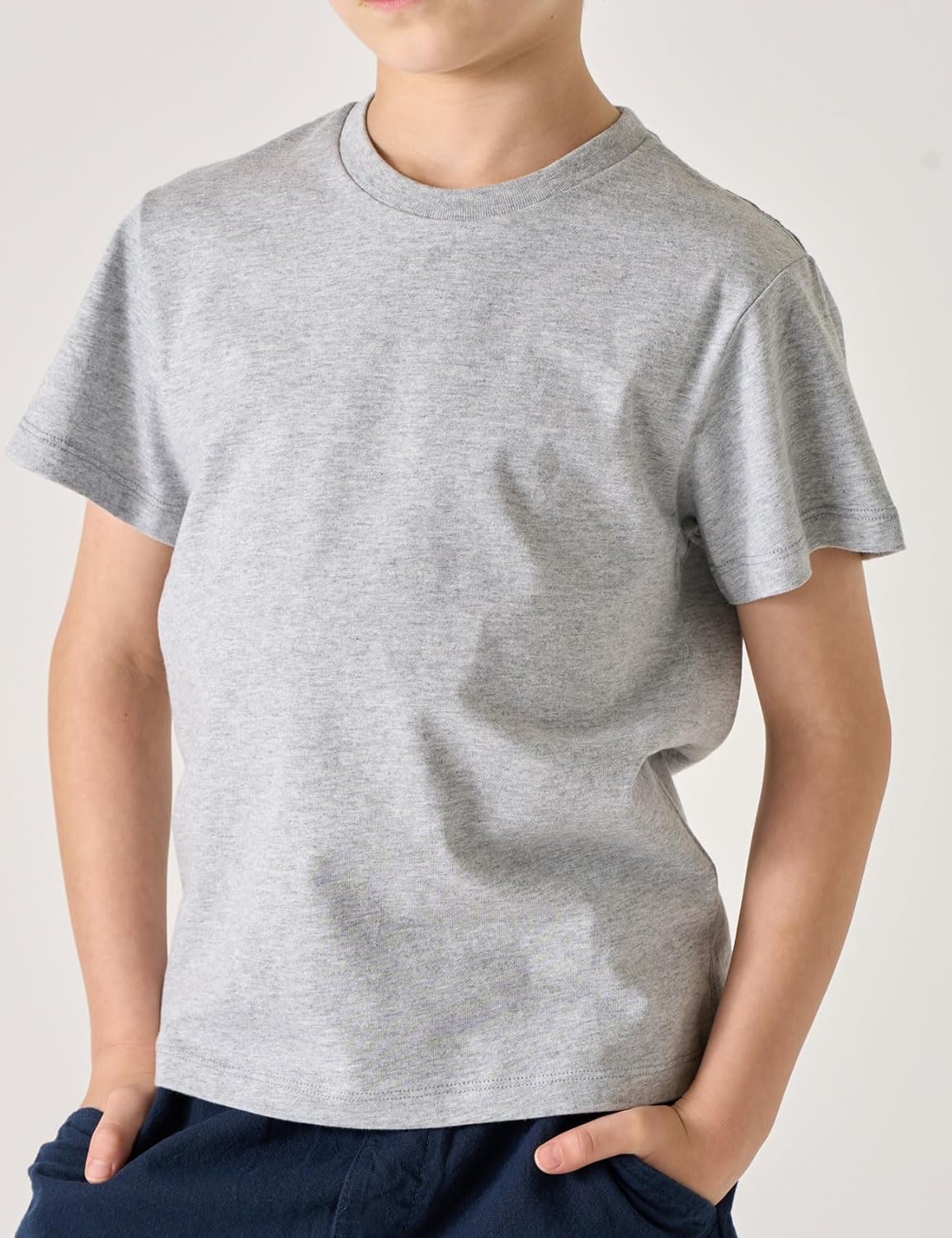 LAPASA Kids T-Shirts Short Sleeve (4 Pack) 100% Cotton Plain Top Tees Boy & Girl Unisex Toddler
