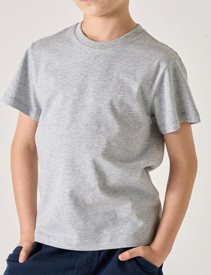 LAPASA Kids T-Shirts Short Sleeve (4 Pack) 100% Cotton Plain Top Tees Boy & Girl Unisex Toddler