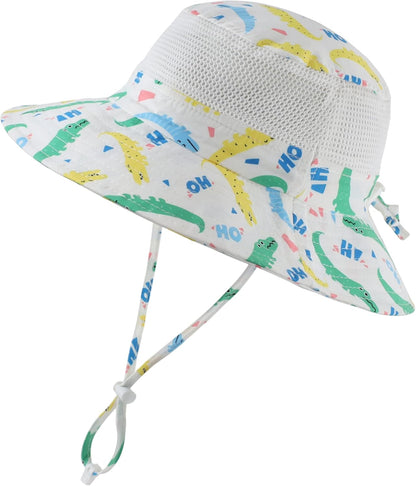 Home Prefer UPF50+ Wide Brim Sun Hat Boys Girls Sun Protection Hat Zoo Beach Swim Safari Bucket Hat