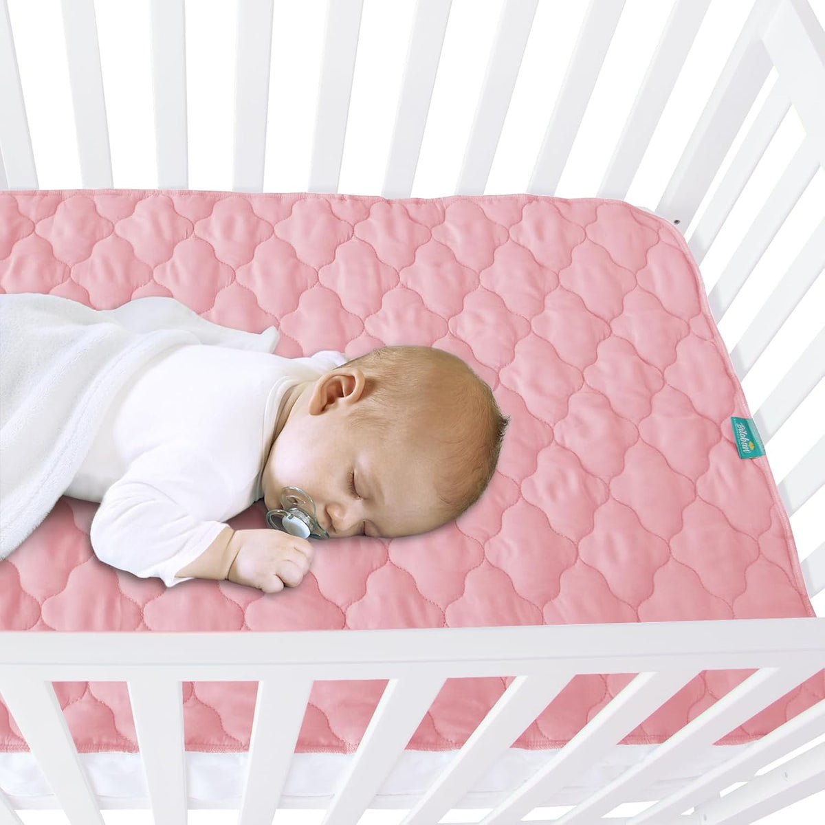 Waterproof Crib Mattress Protector Pad Cover 28" x 52", Anti Slip & Absorbent Waterproof Bed Pads