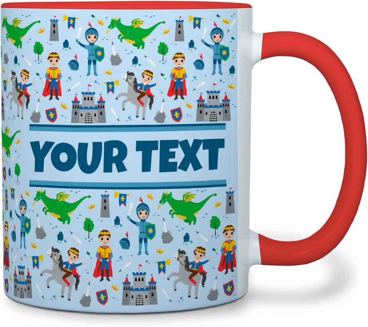 Personalized Mug for Kids - Princes - Custom Name/Text, Ceramic Hot Chocolate/Cocoa/Coffee Cup for