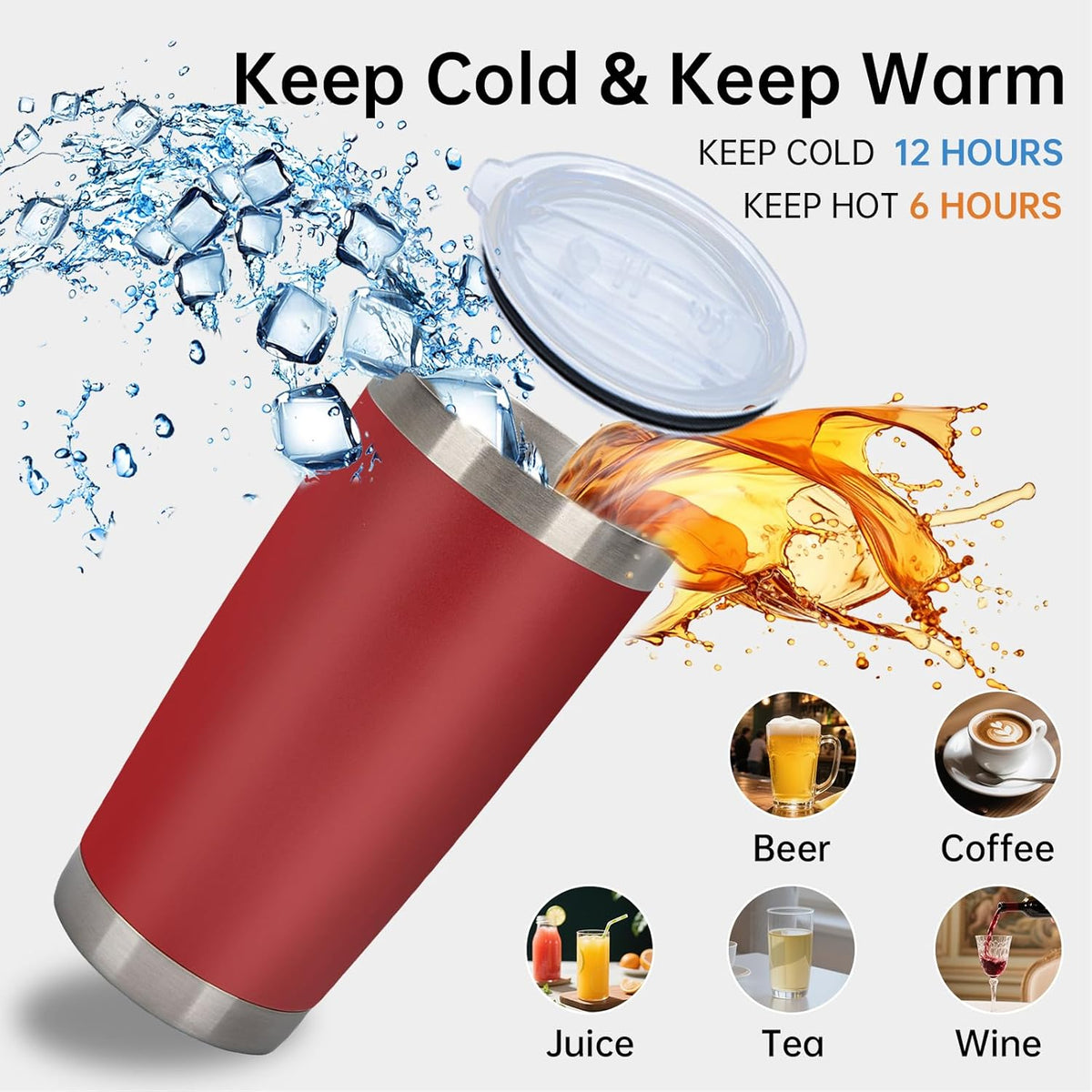 IEOVIEE 32 Pack 20oz Stainless Steel Bulk Tumblers with Lids and Straws Double Wall Insulated
