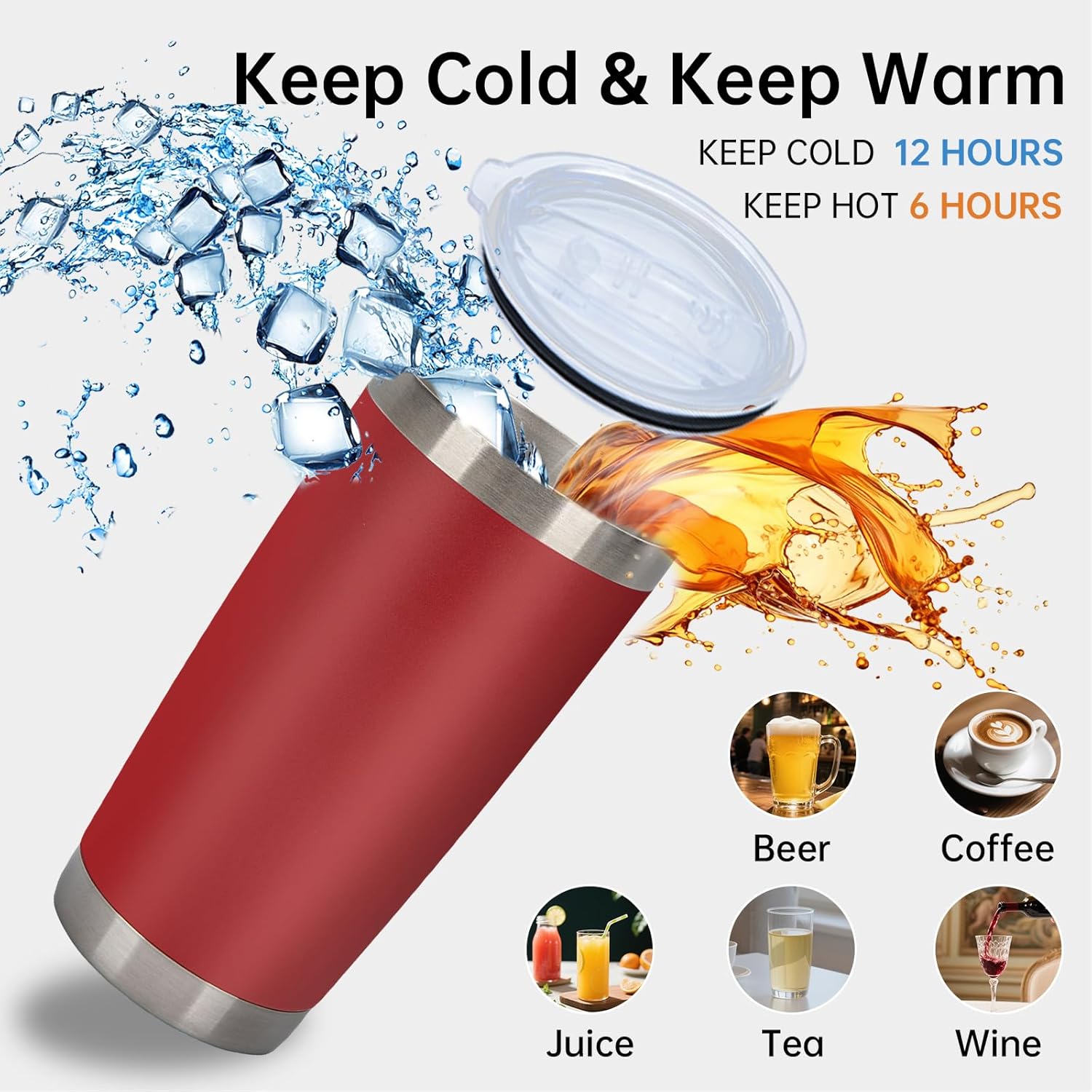 IEOVIEE 32 Pack 20oz Stainless Steel Bulk Tumblers with Lids and Straws Double Wall Insulated