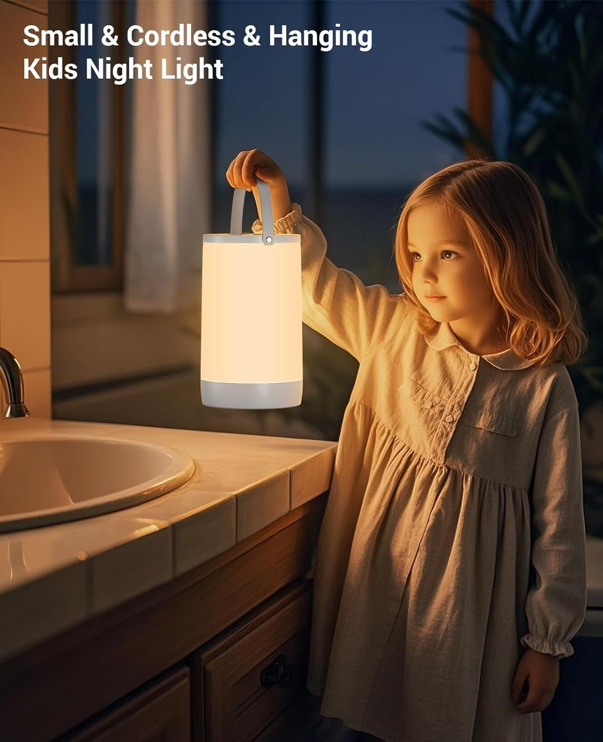 Night Light for Kids, Portable USB Night Lamp with 2200 mAh Battery, Bright Color Changing Light