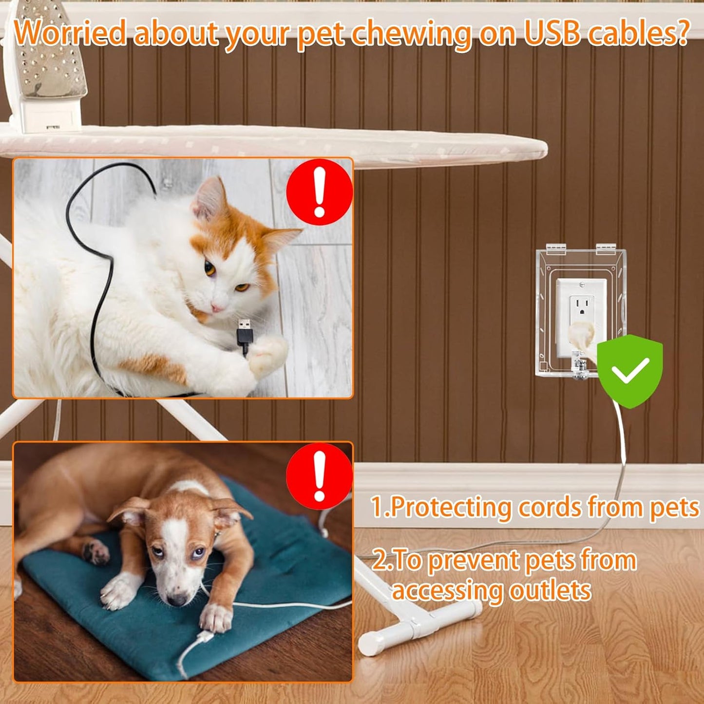 Baby Safety Outlet Cover Box, Outlet Covers, Plug Covers for Electrical Outlets, Socket Covers for
