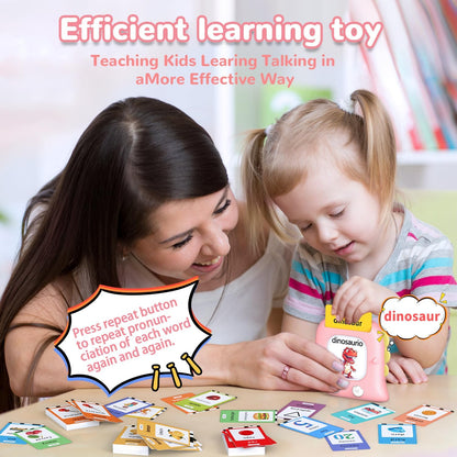 Kidzdo 520 Bilingual Spanish English Talking Flash Cards, Christmas Birthday Gifts for 2 3 4 5 6