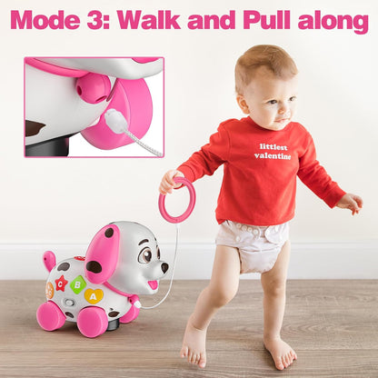 3-in-1 Musical Puppy Toys for 1 Year Old Girl Gift, Educational Baby Toy 6-12-18 Month, 1st