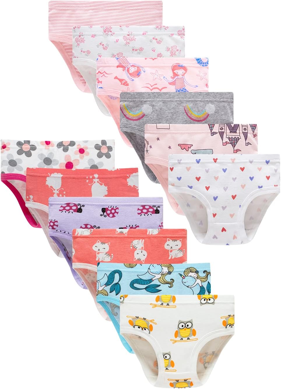 Family Feeling Little Girl Underwear Toddler Panties Big Kids Undies Soft 100% Cotton