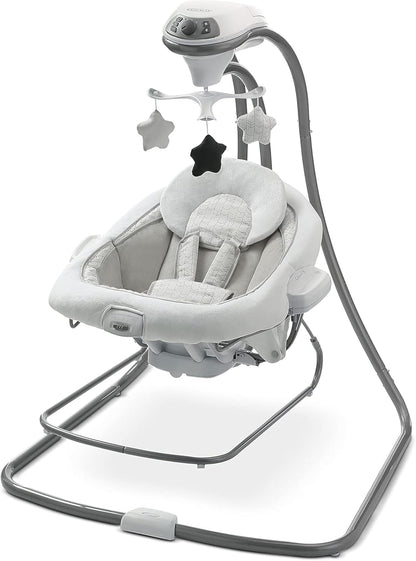 Graco DuetConnect LX Seat & Bouncer, Multi-Direction Seat, Multiple Swinging Speeds, Easily