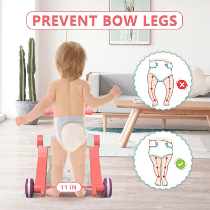 QDRAGON 5 in 1 Walker for Baby Girl, Baby Push Walkers, Assemble as Scooter/Motorbike/Activity