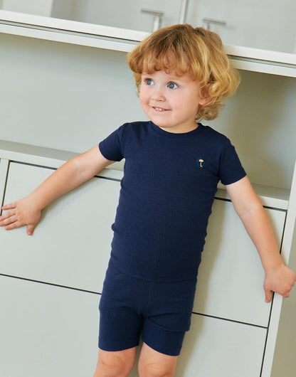 moimoln Pajamas Set 6M-5Y Solid Ribbed Unisex Baby & Toddler, Soft Viscose, Snug-Fit, Everyday