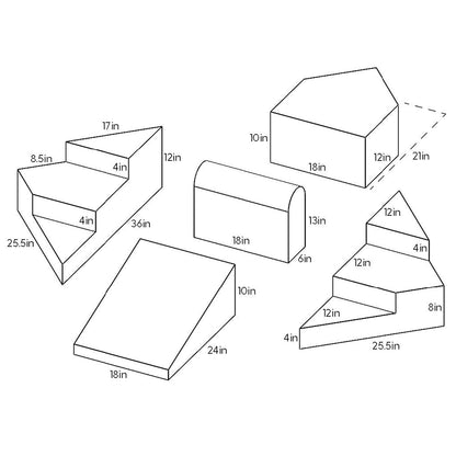 Factory Direct Partners 13383 SoftScape Step Up and Slide Corner Climber, Indoor Active Play