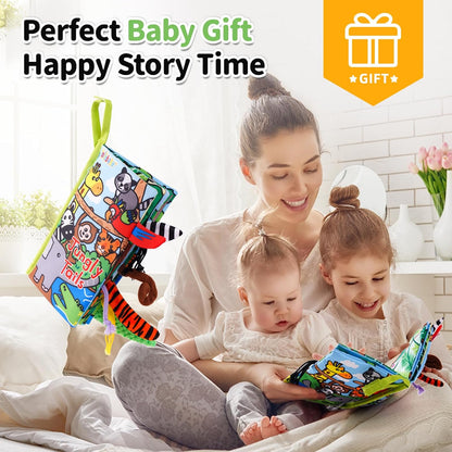 Jollybaby Crinkle Books for Babies, Sensory Soft Touch and Feel Baby Toys for 0-6 Months Infants